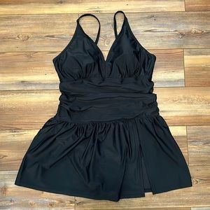 Black Swimsuit Dress in XL